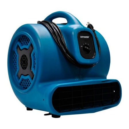 Xpower XPOWER Stackable Air Mover With 20'L Power Cord, Polypropylene, 3 Speed, 1 HP, 3600 CFM P-830